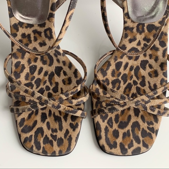 NWOT Dolce & Gabbana leopard open toe pumps SZ: 39 - Picture 11 of 16